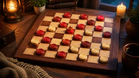 Checkers game artwork